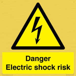 Danger Electric shock risk